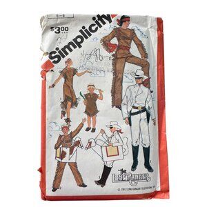 80s Simplicity 5298 Sewing Pattern Sizes 6-8 Lone Ranger Costume 1981 UNCUT